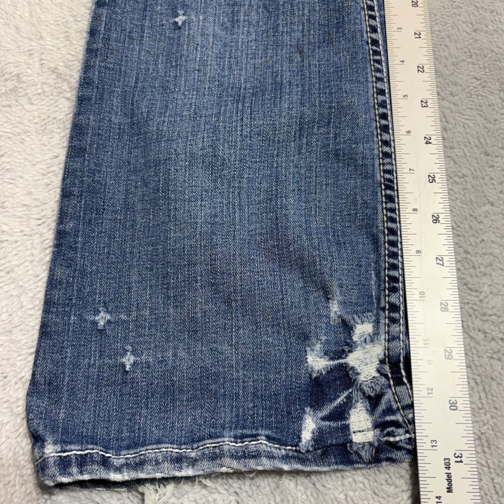 BKE Stella Bootcut Jeans Women's 23 Blue Distressed Low Rise Y2K Denim BKL7595L - Picture 8 of 12